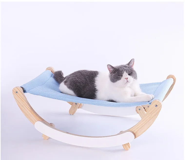 Pet Cat Bed Wooden Swing Bed Cat Hammock Elegant Design Home Pet Bed