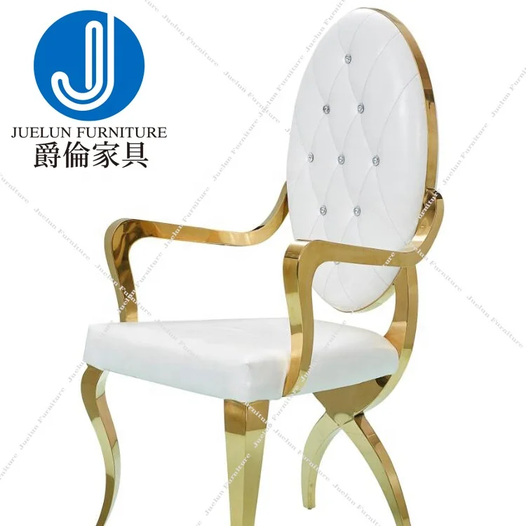 bridal chair wedding banquet chair with arms gold dining chair
