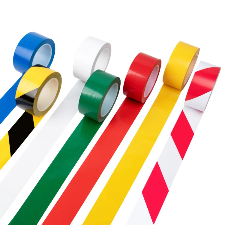 Парковочная напольная лента клейкая для напольного покрытия 48 мм твердая однотонная виниловая