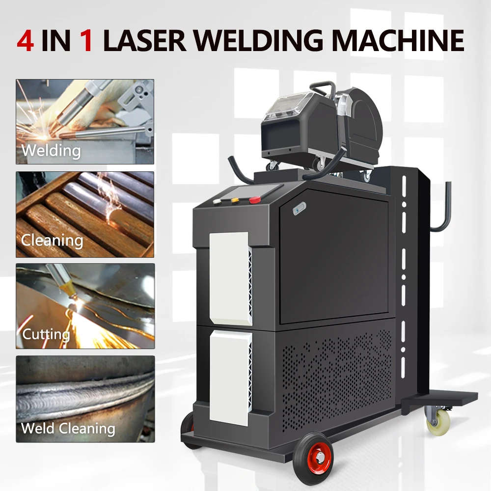 Integrated 4 in 1 Laser Welding Machine Wire Feeder Welding Machine All-in-One 1.5kw 2kw 3kw CNC Laser Welding Machine for Metal