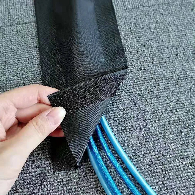 Cord Carpet Desk Velcroes Protective Hook and Loop Cover Trunking Management Sleeves Wire Organizer for