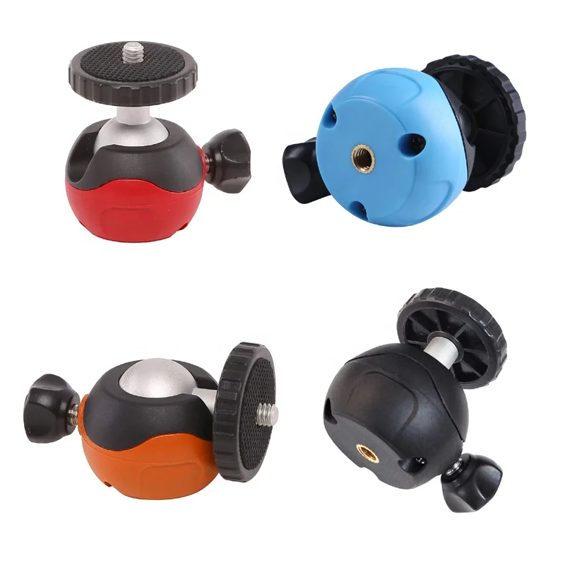360 Degree Swivel tripod Adapter mini ball head Camera mount for Tripod Monopod dslr flash led Ring Light DV Camera phone