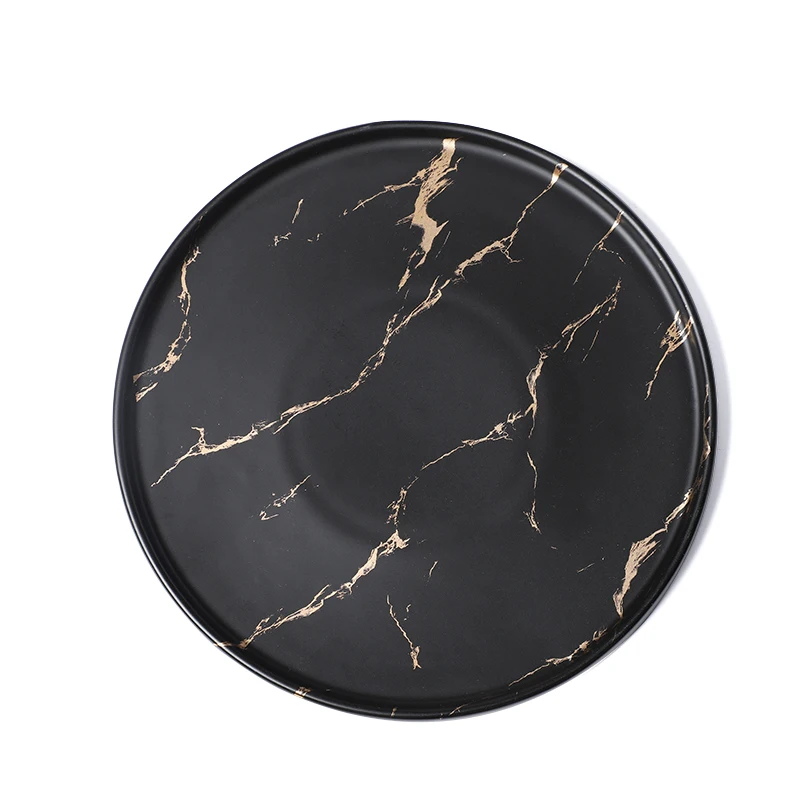 28Ceramics, новинка 2019, матовая круглая фарфоровая тарелка, черные керамические тарелки, используется в отеле, ресторане *