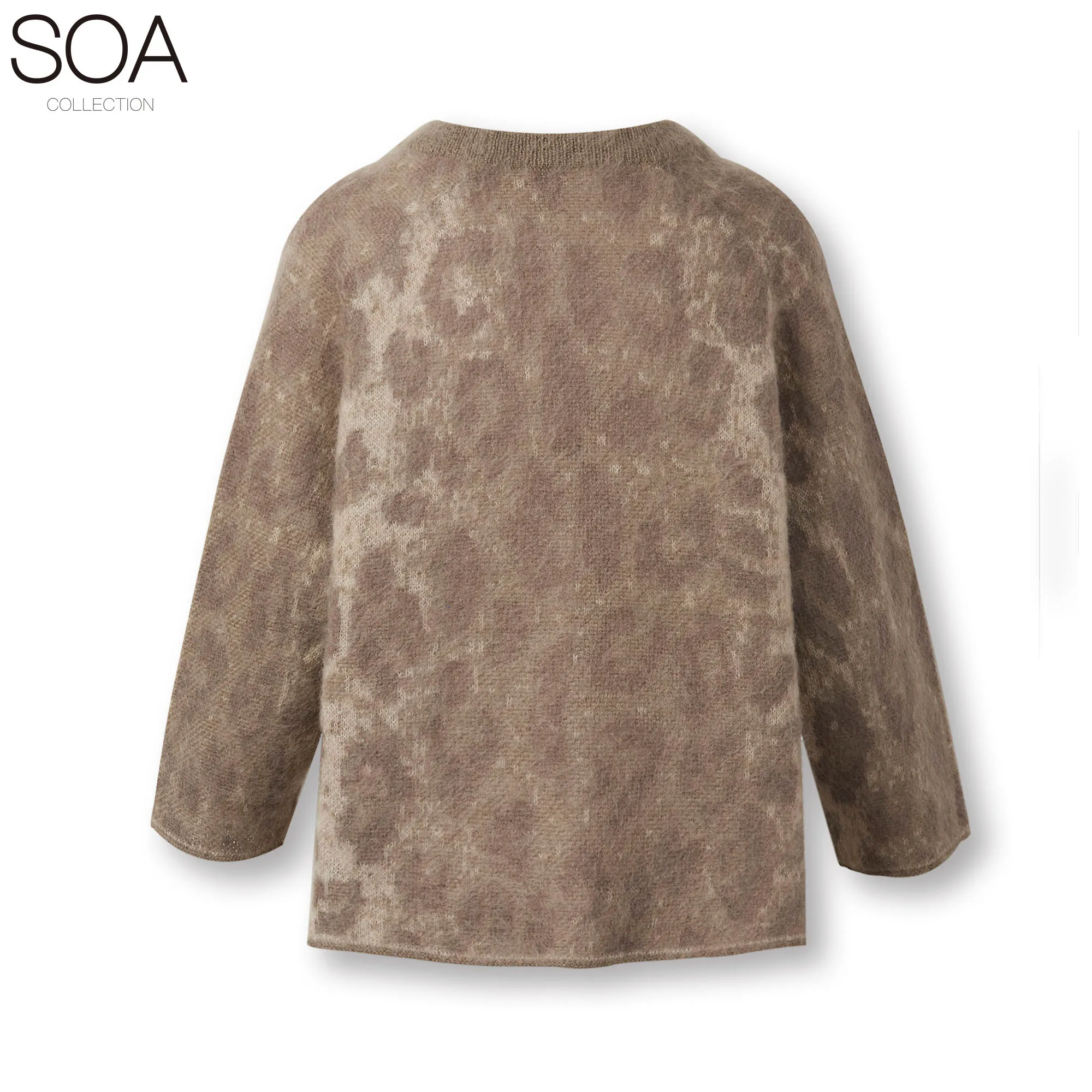 Трикотажный свитер для женщин, мохеровый Пушистый свитер, кардиганы, вязаная одежда, свитер, кардиган с V-образным вырезом, плотный вязаный компьютером зимний