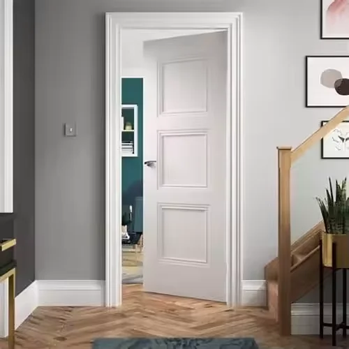 Internal Slab Wood Interior Door Apartment Sound Proof MDF Solid Core Flush Doors for Houses