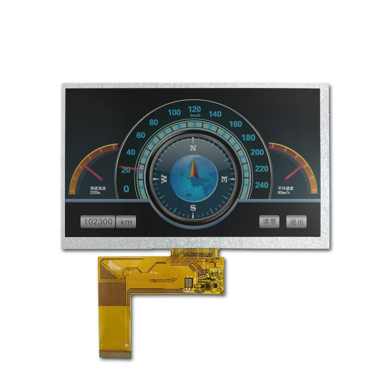 7' 7 inch 800xRGBx480 TTL RGB Interface 12H TN TFT LCD Display With EK9716&EK73002 Driver IC