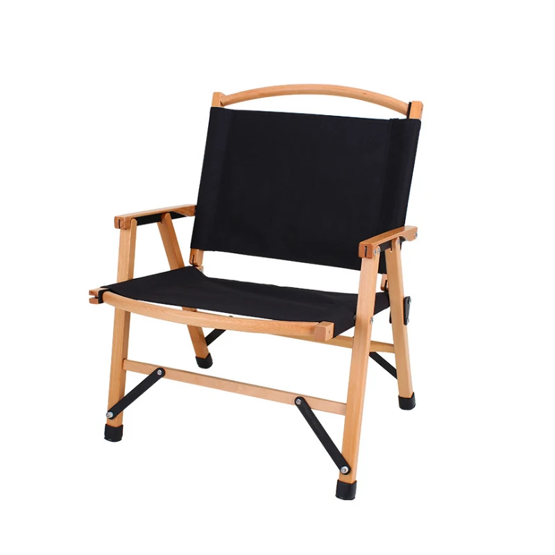 Beech Double Canvas Folding Armrest Camping  Chair