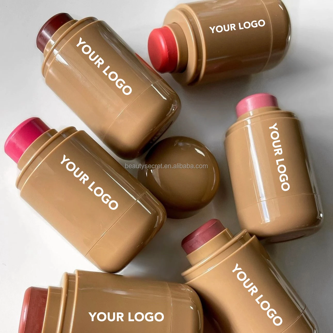 Private Label Product Blush Cheeks And Lips Pink Blush Lipstick Makeup Stick Blush Cream