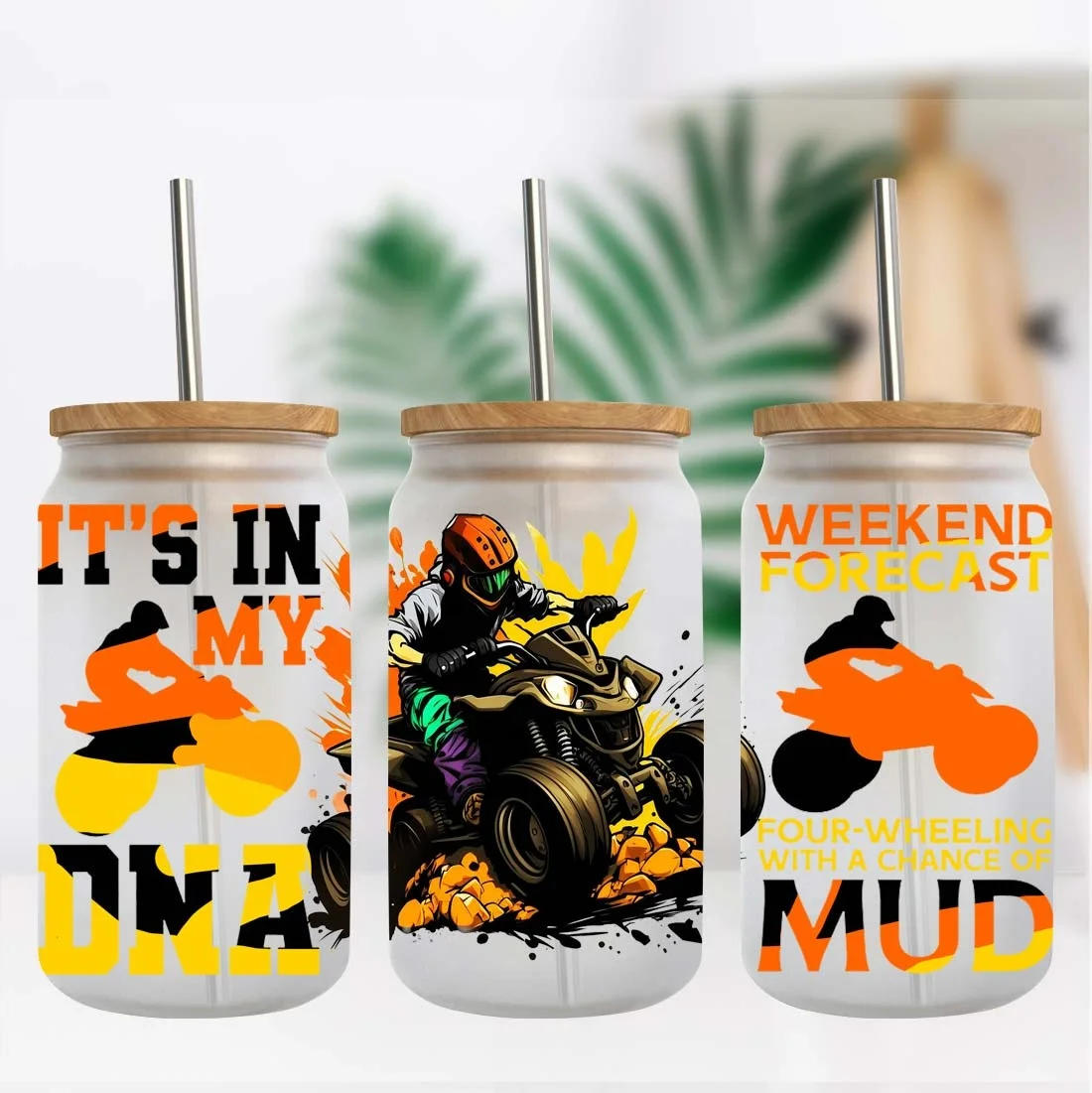 uv dtf cup wrap transfers free shipping, Four Wheel uv dtf cup wrap transfers Free Shipping for ATV Lovers Fans