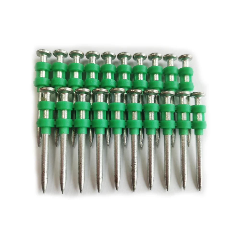 The high quality C5 concrete nails for C5 nauler straight shank color plastic strip drive pins