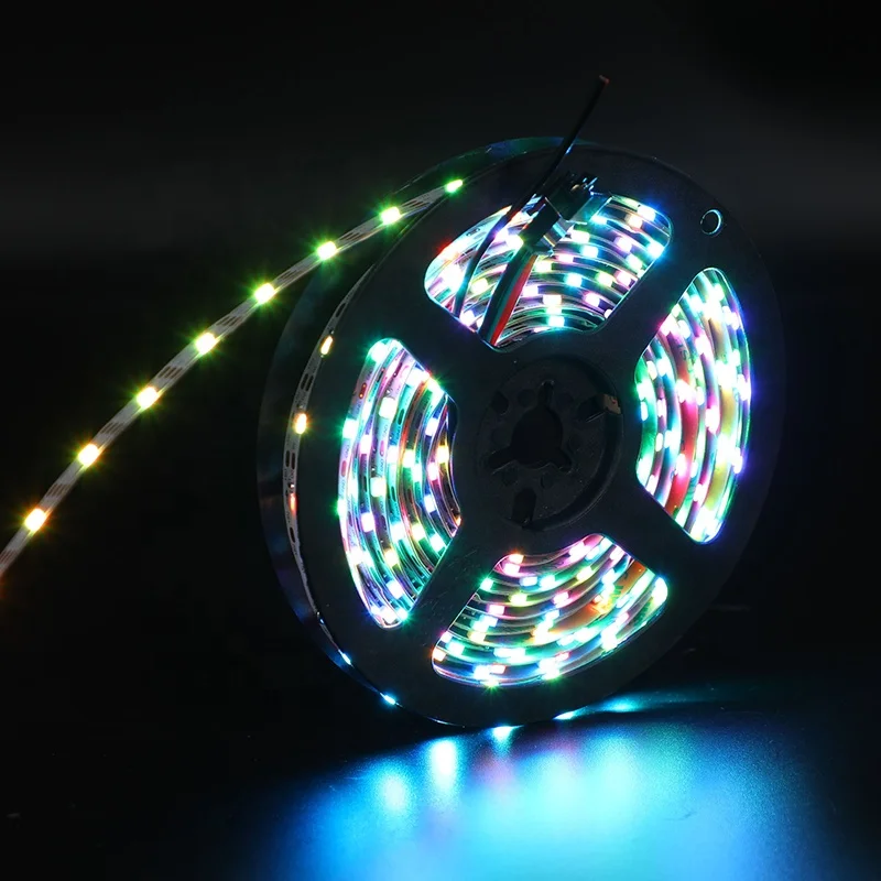 DC5V Side Emitting WS2812 SK6812 SMD4020 Addressable RGB LED Ribbon 5V Digital Pixel Side Emitting View LED Strip Light
