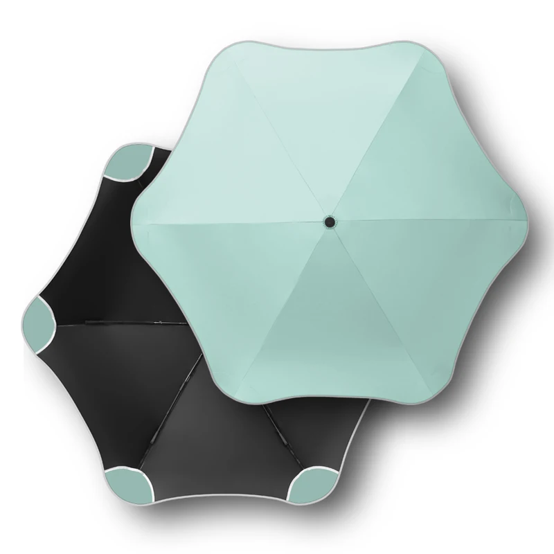 Reflective Strip Blunt Umbrella Round Corner Three-folding Umbrella with custom logo