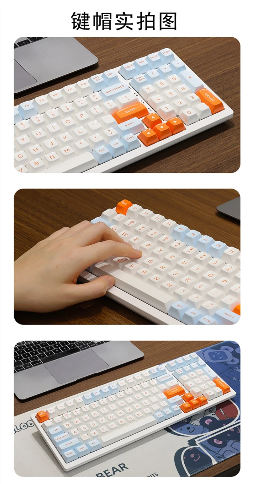 HZGAMER Mechanical Keyboard PBT Keycap for 61 64 68 84 Keys 60% 75% 80% ASA Profile Keys Double Shot Keycaps