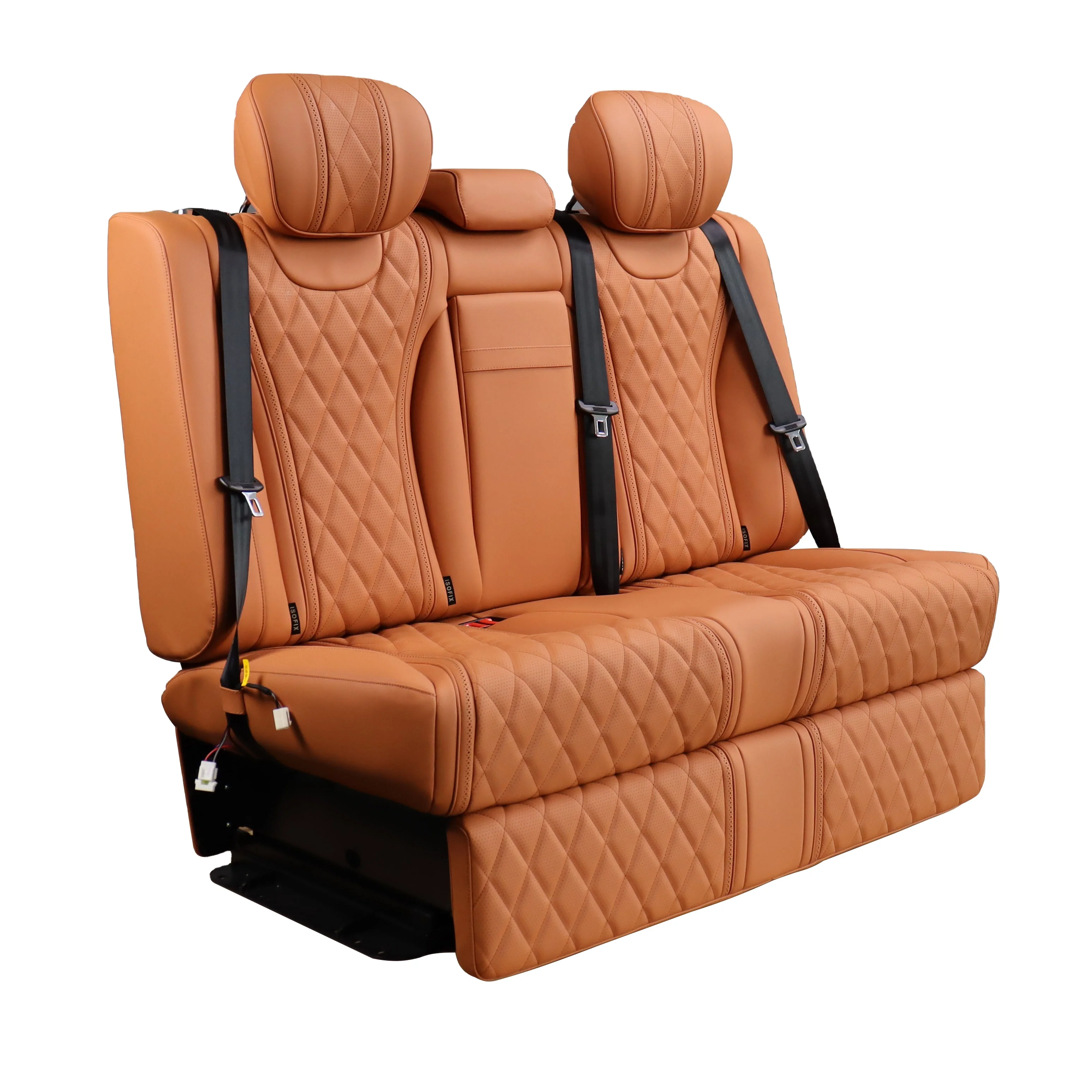 Car modification Rear Passenger Seat 3-seater Sofa Bench Seat For Mercedes Sprinter v class Metris Flat into Bed Rear Bench Seat