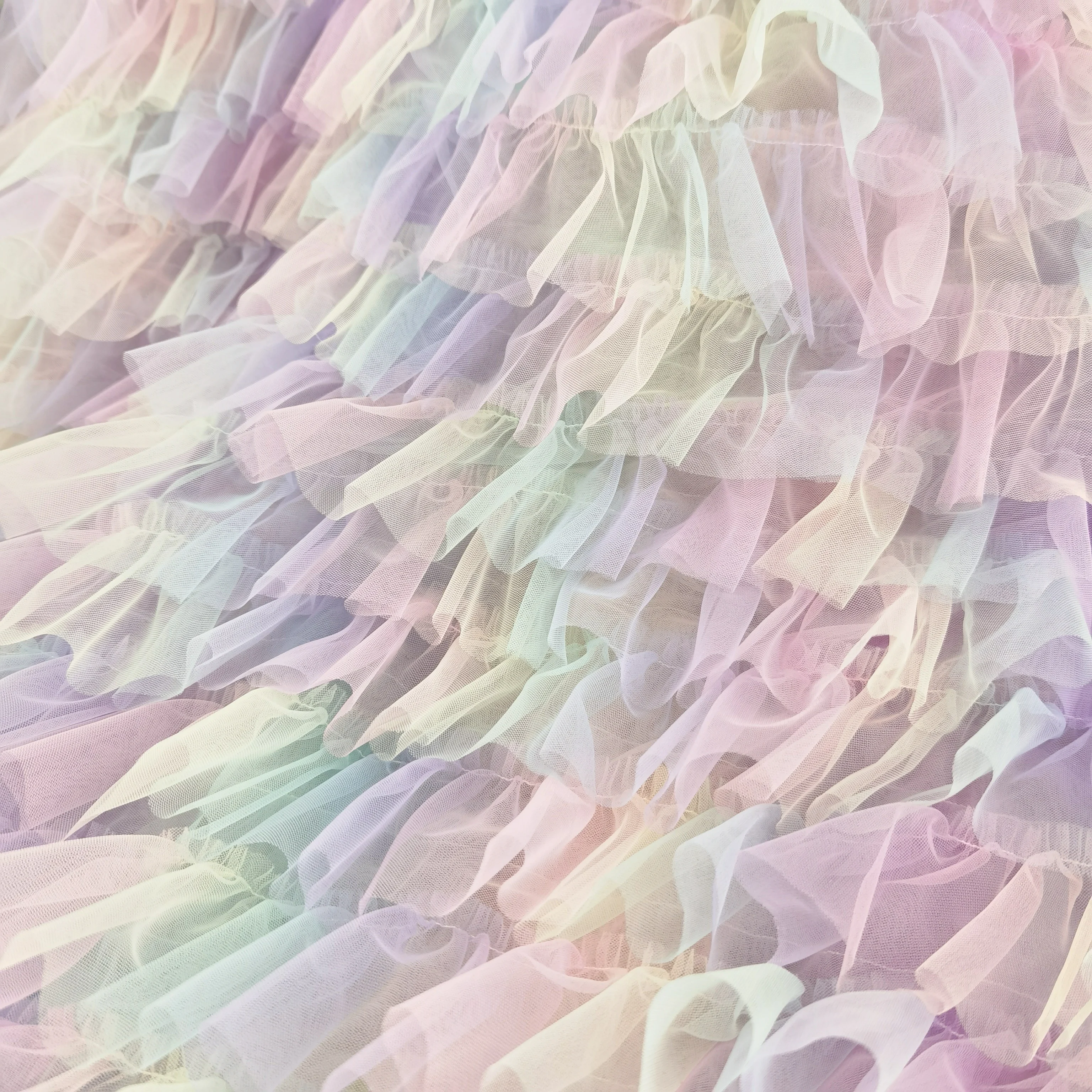 3D Dribbling embroidered tulle fabric