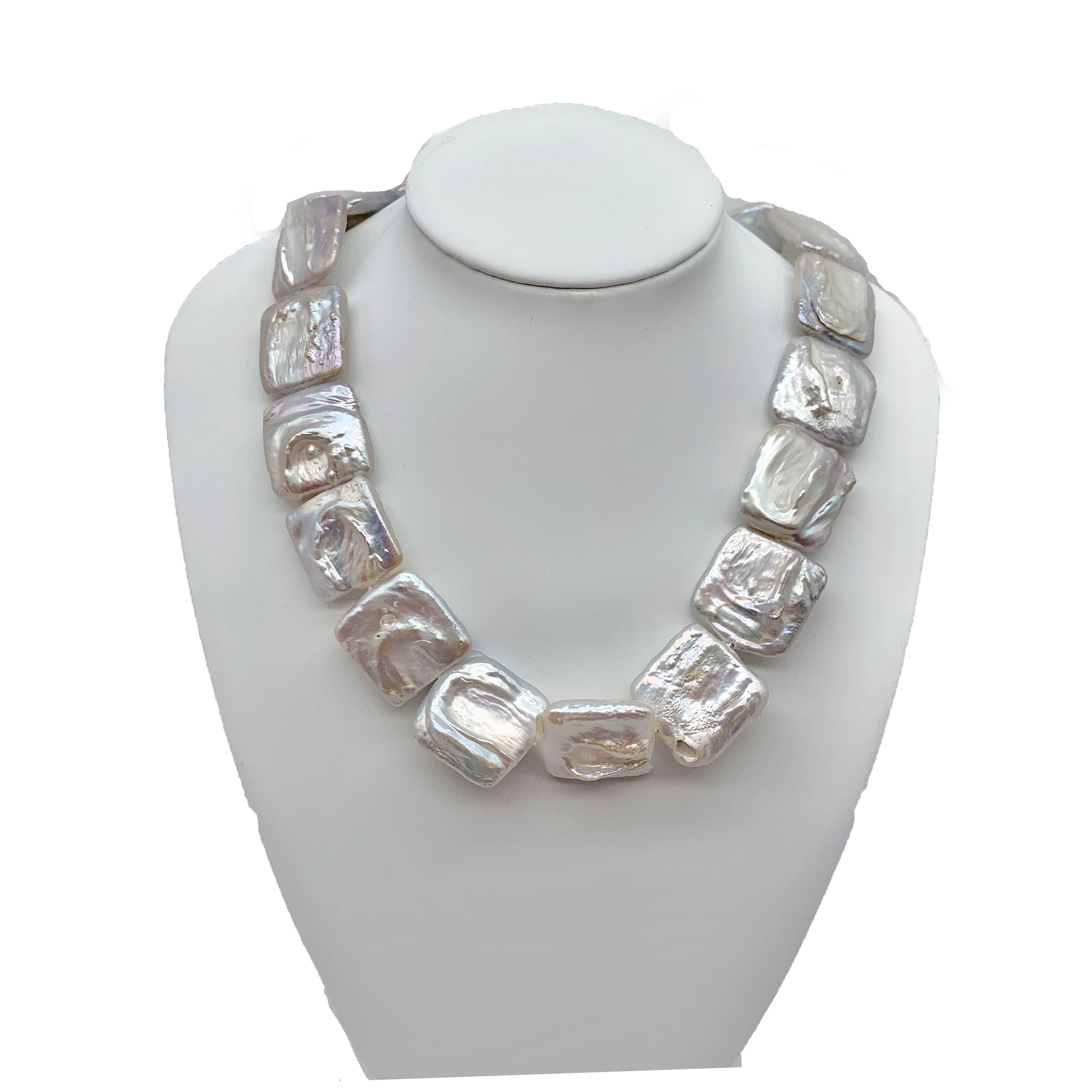 handcrafted square natural freshwater cultured baroque pearl loose pearls