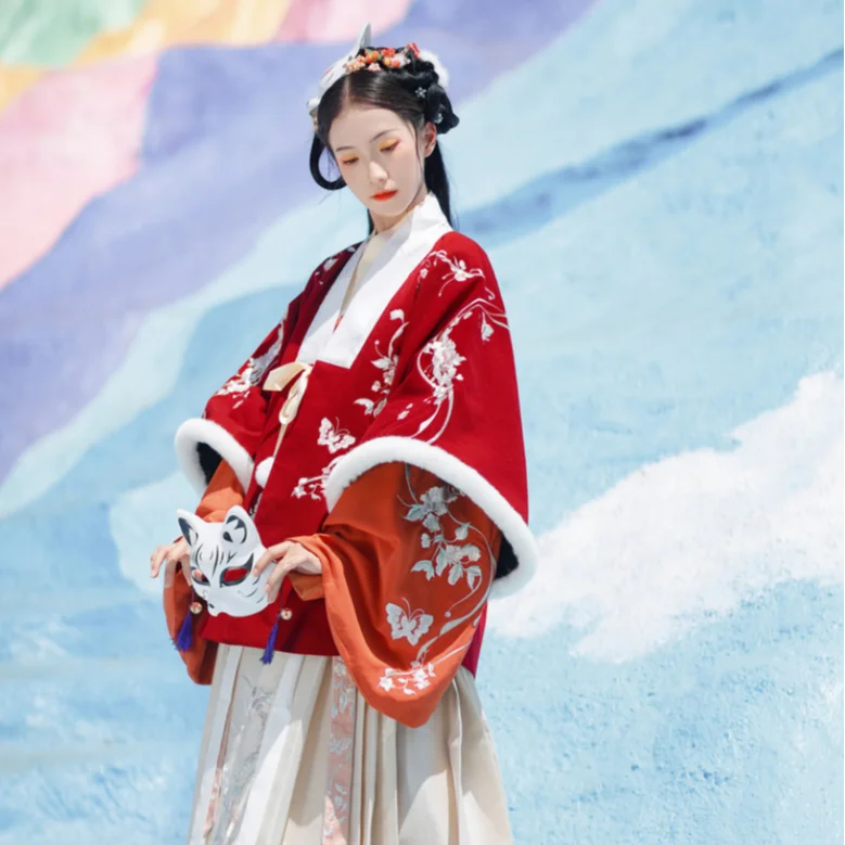 Классическое современное платье ханьфу костюм ханьфу S для выступления на сцене Китайская традиционная китайская детская одежда красного цвета