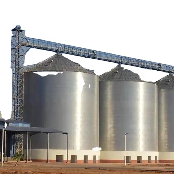 customized corn grain maize storage silo  grain silo  grain storage customized steel  silo for cereal paddy rice  hopper bottom (1600472895694)