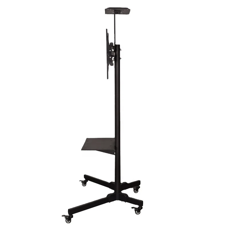 
Universal Black Mobile TV Cart rolling TV Stand with Wheels for 32