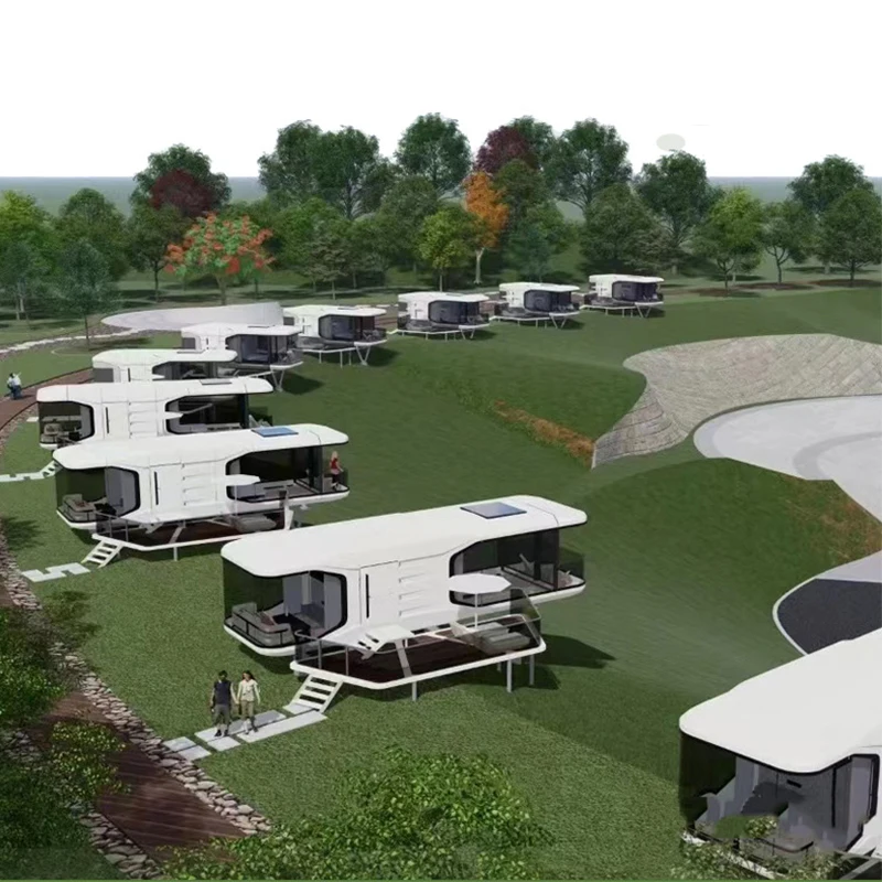 Customize Pre Fabricated Mobile Hotel Space Capsule House Modular Eco Container Capsule House for Sale