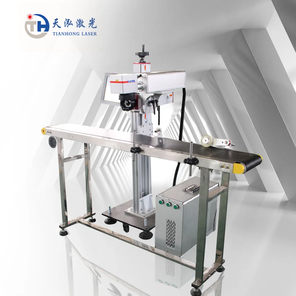 PE Pipe Fiber Laser Marking Machine Raycus Laser Source Metal Plastic For Production Online