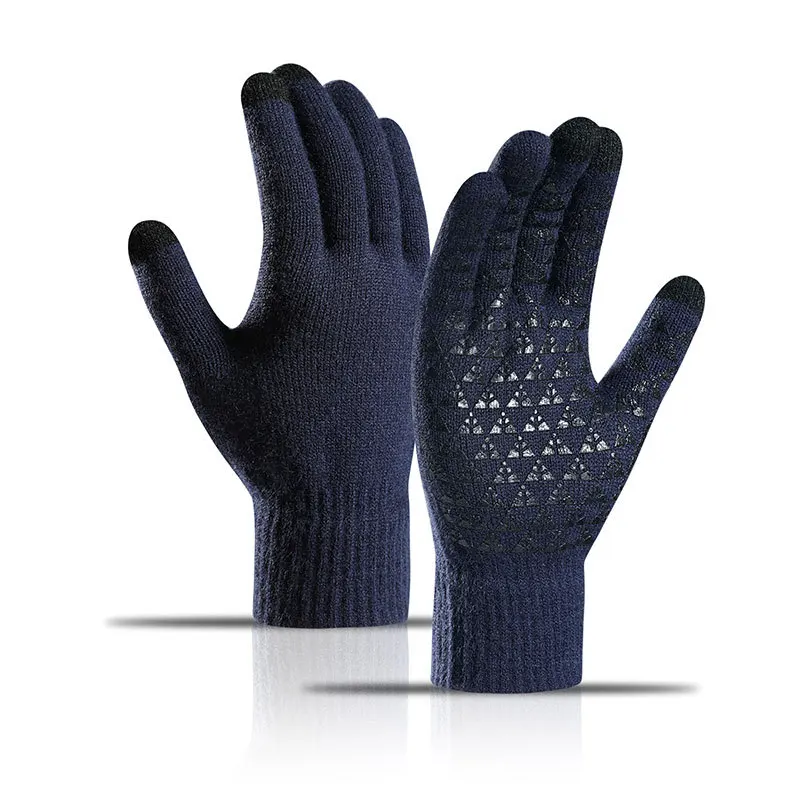 Winter Men Knitted Gloves Touchscreen High Quality Male Mitten Thicken Warm Cashmere Solid Men Business Gloves Keep Warm