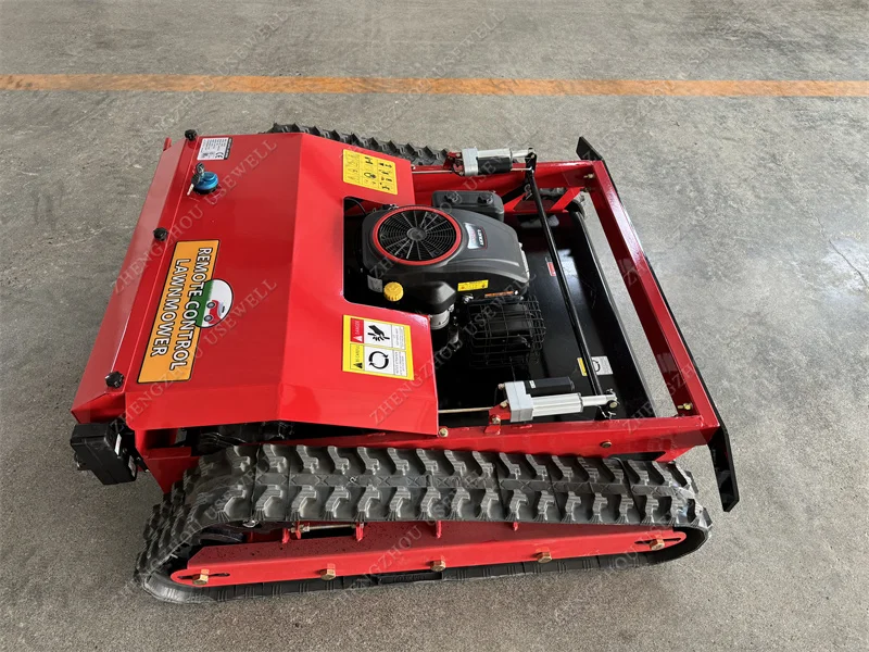 Self Propelled Crawler Garden Mowers Lawn Rotary Tracked Terrain Small Remote Control Cutting Grass Gasoline Lawn Mowers