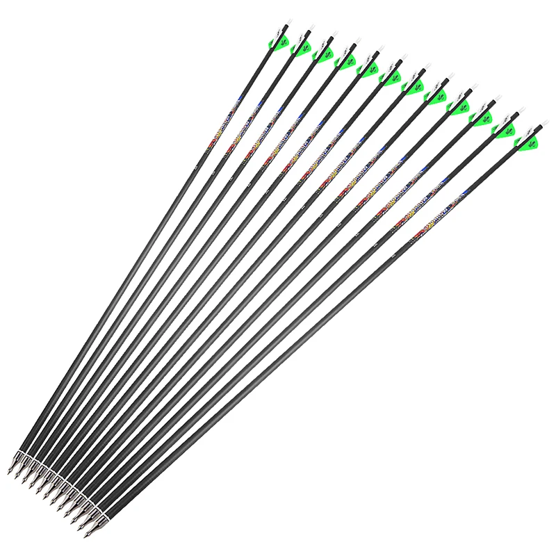 Sharrow Pure Carbon Arrow 250/300/350/400/500/600 Spine Archery Arrow Hunting Carbon Fiber Carbon Arrows for Archery