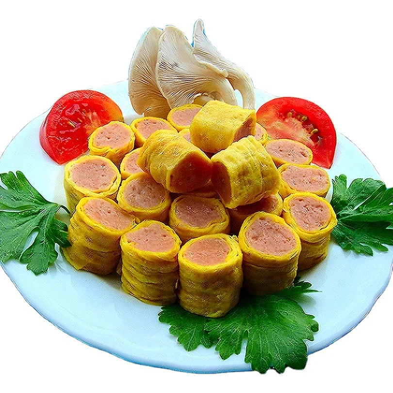 
500g*24tins Canned pork roll egg roll and pork luncheon meat 