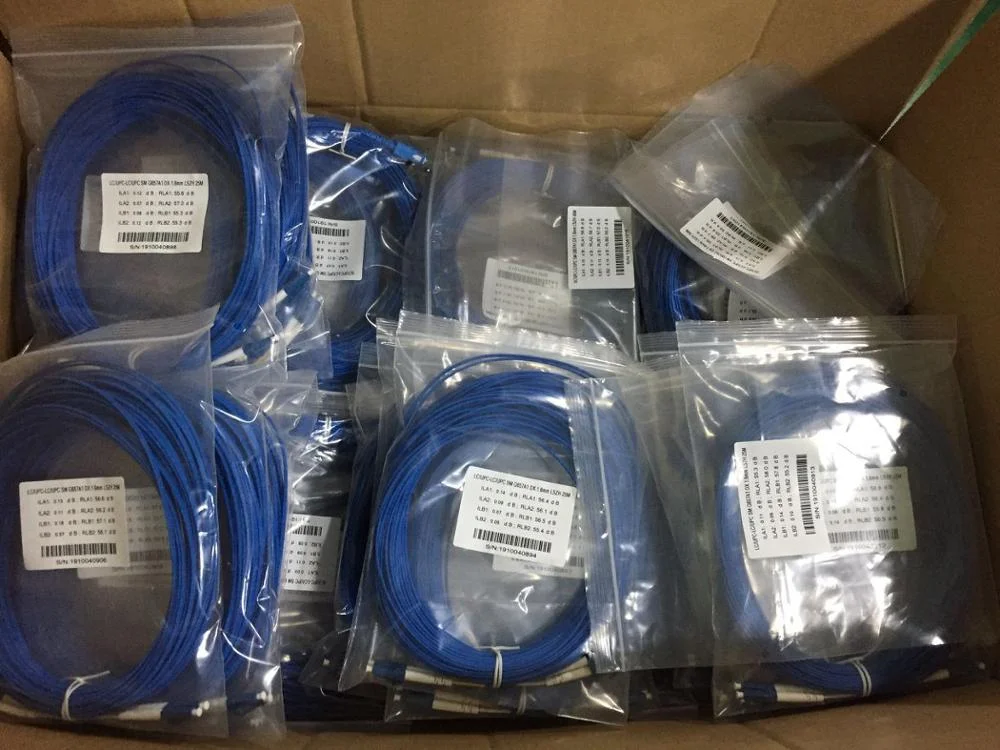 Top Quality 1m LC UPC to LC UPC Duplex OS2 Single Mode Armored PVC 3.0mm Fiber Optic Patch Cable