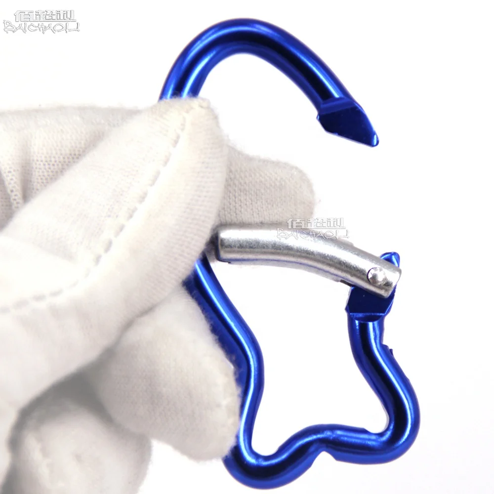 cheap Baichao Factory Direct Sale 6#  62*32*4.9mm fish  metal clip snap carabiner hooks for pet camping hiking can custom logo