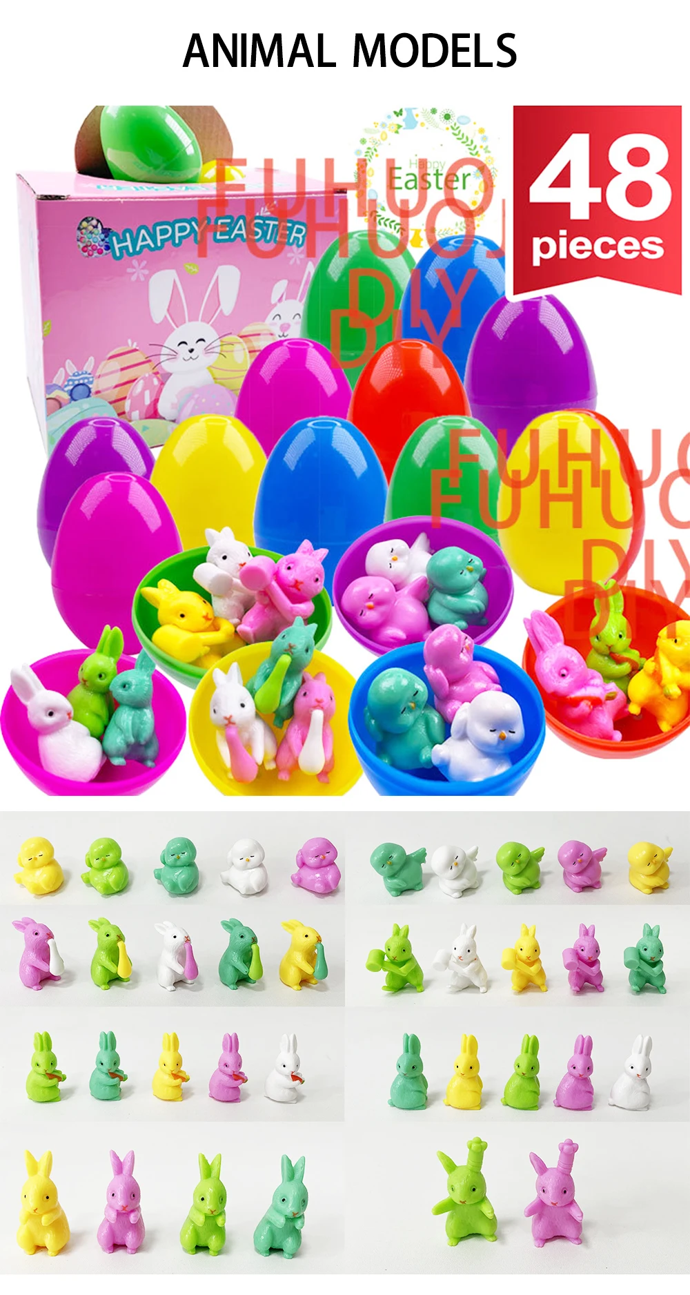 Walcold Factory Colour Plastic Surprise Eggs - Fill With Easter Hunt Gifts And Chocolate By Easter