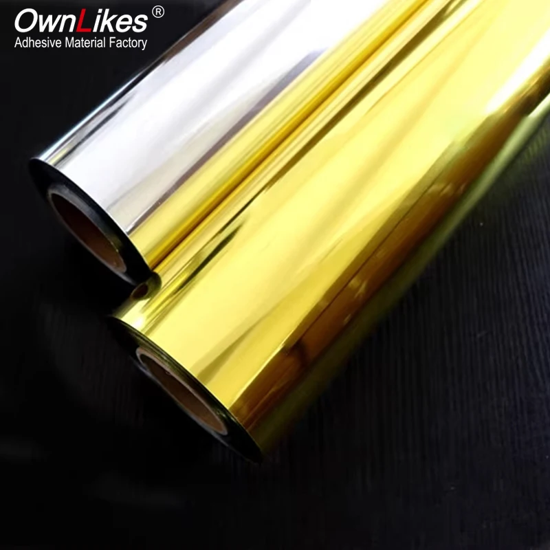 Flexography Glossy Golden Eco Solvent Printing Pvc Roll Printable Adhesive Car Wrap Vinyl Sticker Self