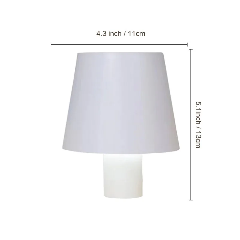 #2 White - Three-Color Touch Switch Table Lamp with Regular Bottle Design Long Press to Adjust Brightness