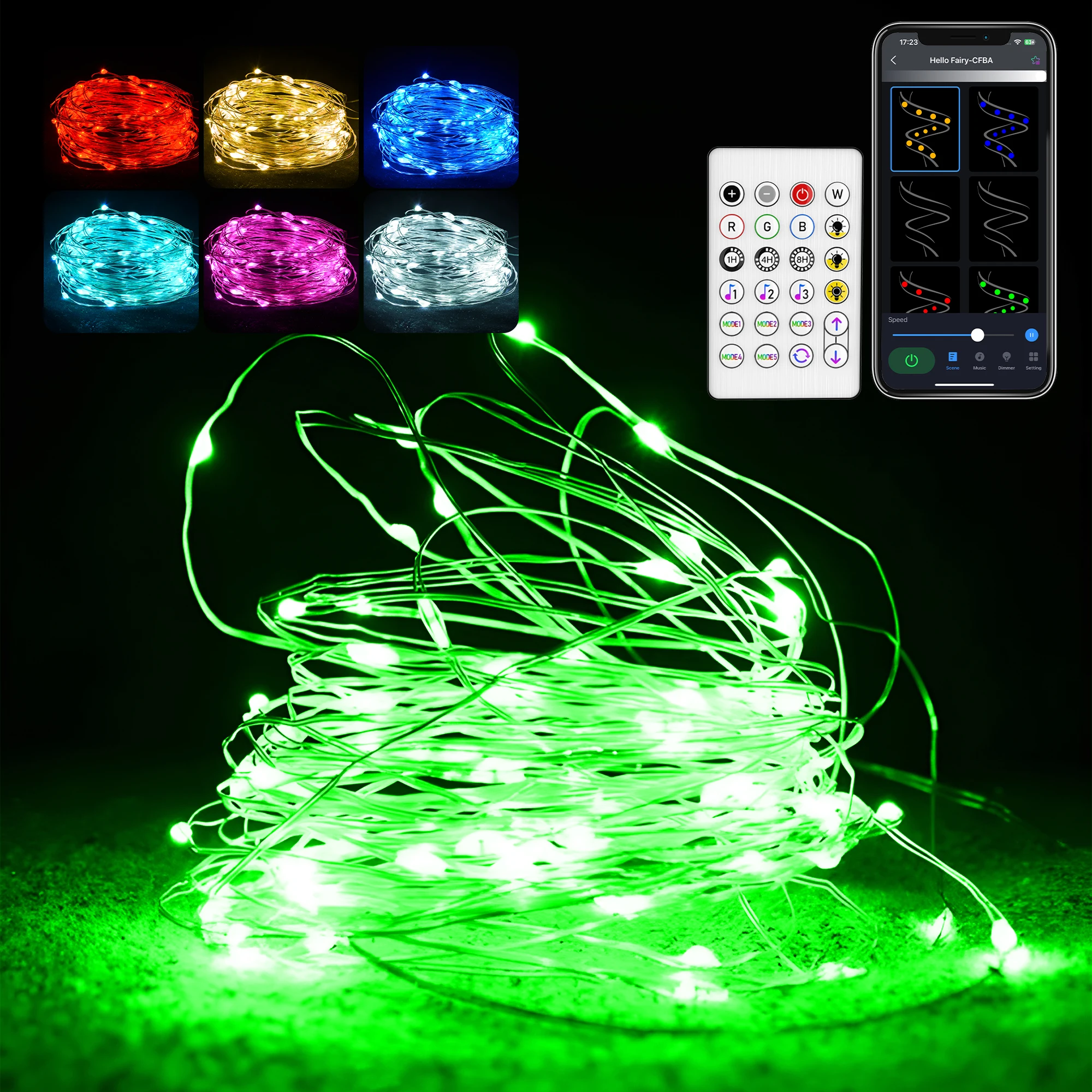 Cheap Price 10m 100led Smart RGB Copper Wire Fairy Light Strings Wedding Christmas LED String Light