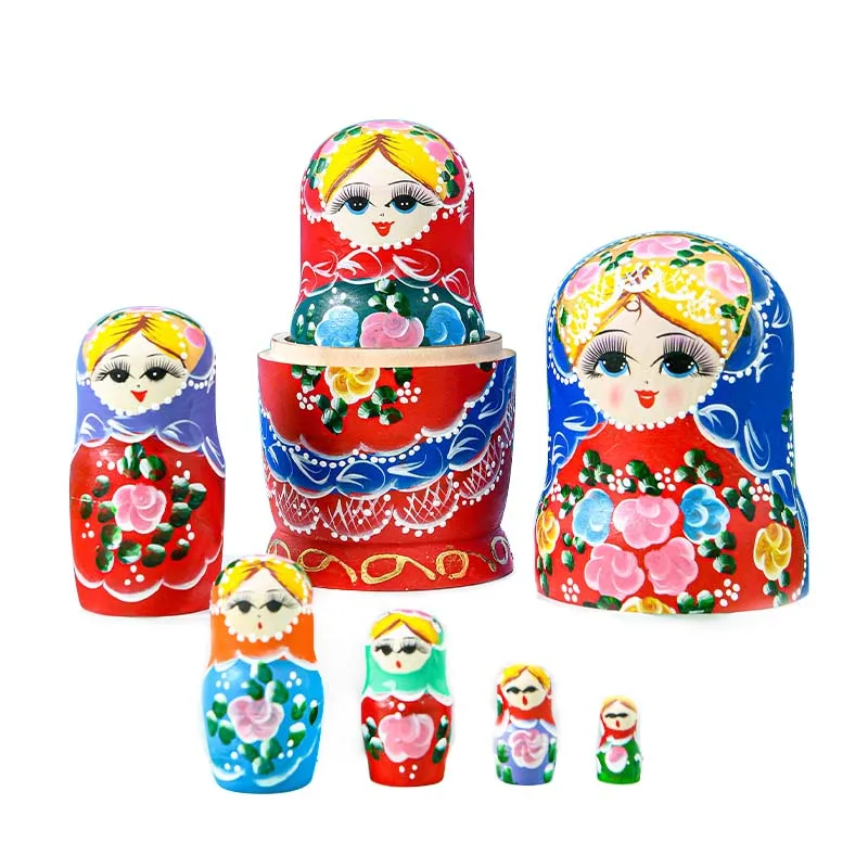 Детские развивающие игрушки, русские Матрешки, рождественский подарок, деревянные русские Матрешки, игрушки