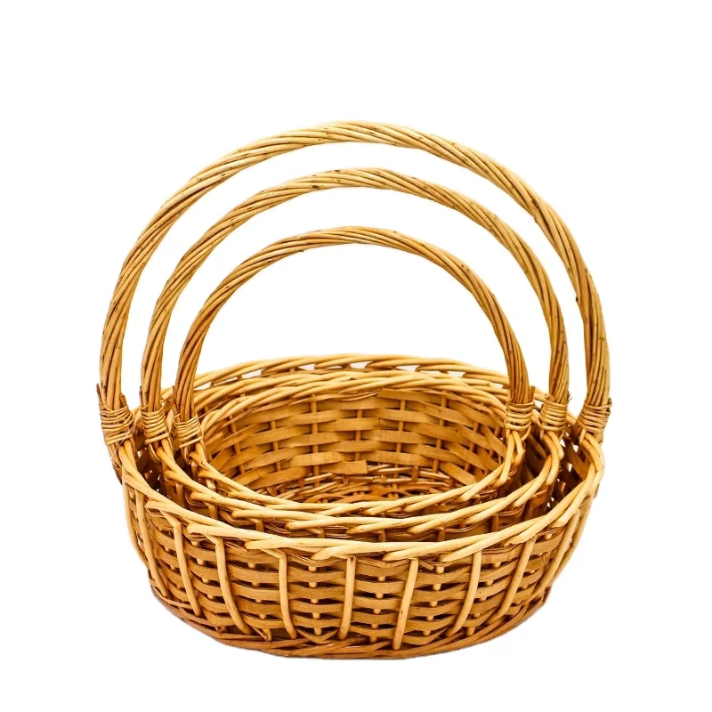 Factory wholesale wicker gift basket 100% handmade wicker laundry baskets