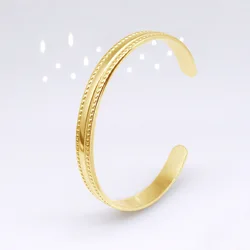 Wholesale Casual Couple Girls Accessories Opening Stamping Blanks Bangles Women Gold Cuff Bracelet