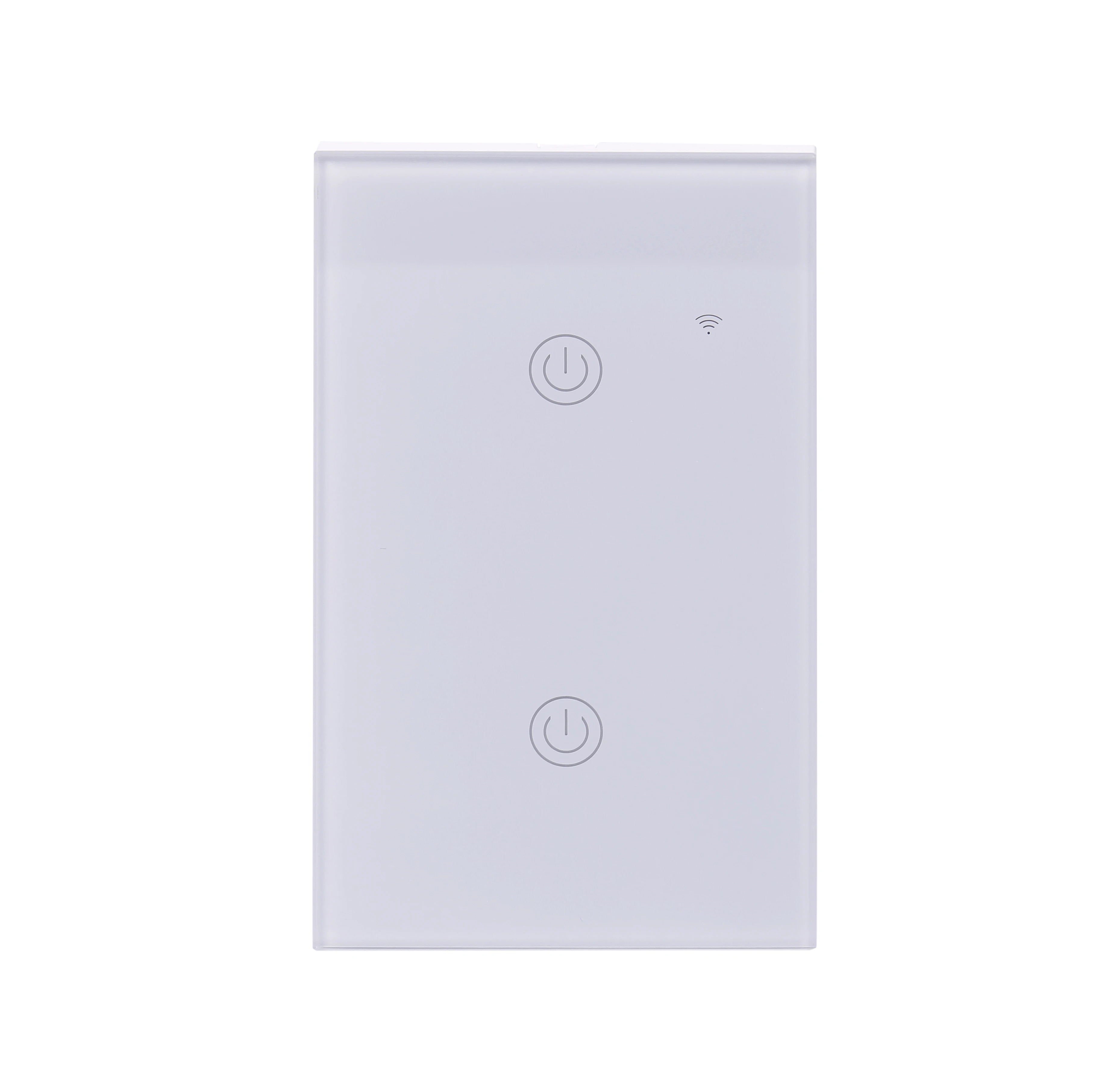 WIFI 2 gang US Standard Tuya Smart Home Touch Wall Light Switch Receiver for Light Smart Life Smart Switch White
