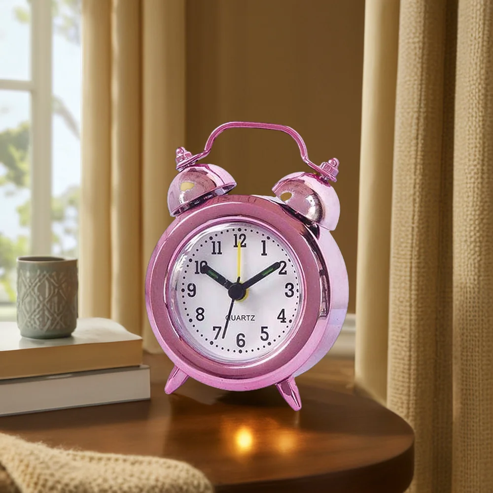 Pink Mini Smart Desk Clock with Sunrise Alarm and Wholesale Desk Clocks