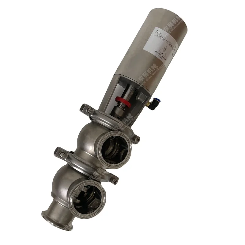 2inch tri clamp divert valve pneumatic actuated SS316L stainless steel L/L type