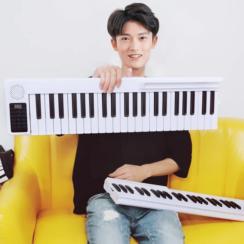 Высококачественная Портативная Складная цифровая клавиатура для пианино, 88 клавиш, 128 тонов, электронное пианино с педалью для поддержки