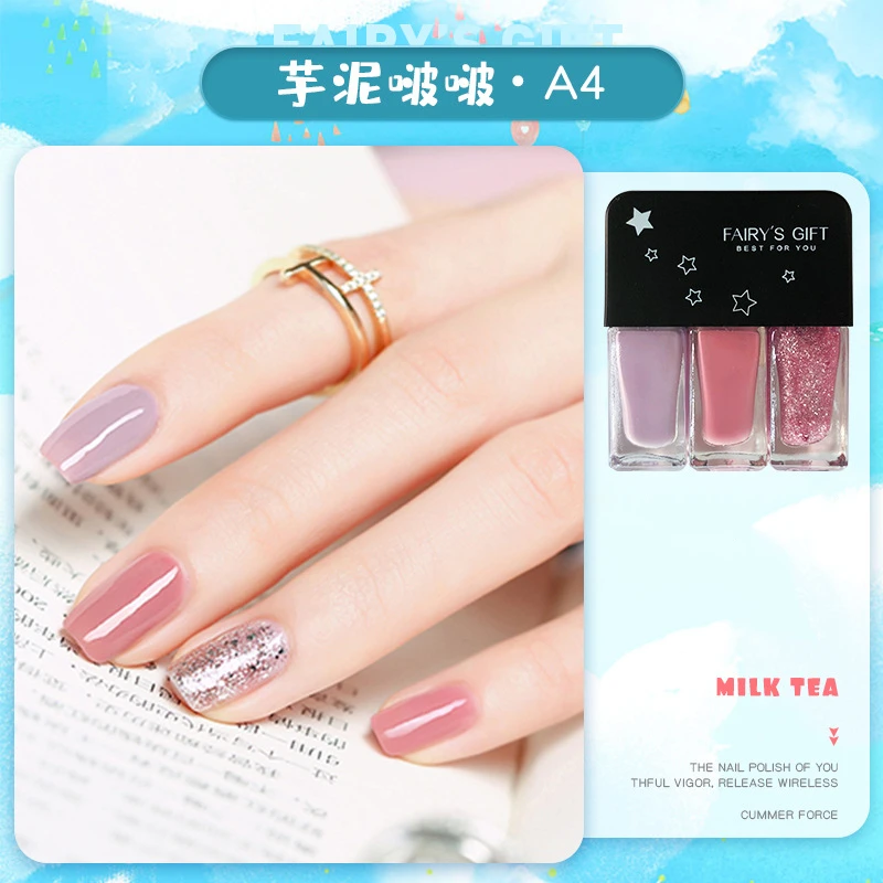 M&U 3 In 1 Nail Polish No Bake Quick Dry Uv Gel Nail Polish Long Lasting Nail Polish Gift Set 18 Colors