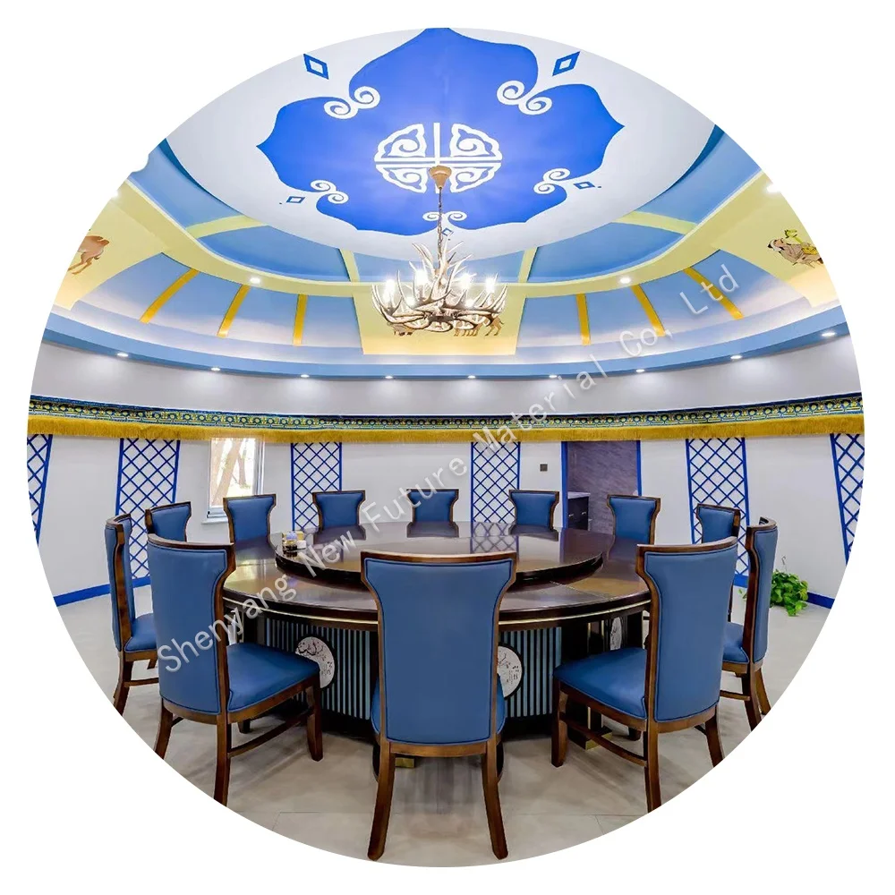 Mongolian Ger Yurt Outdoor Waterproof 8 diameter Steel Frame Camping Tent