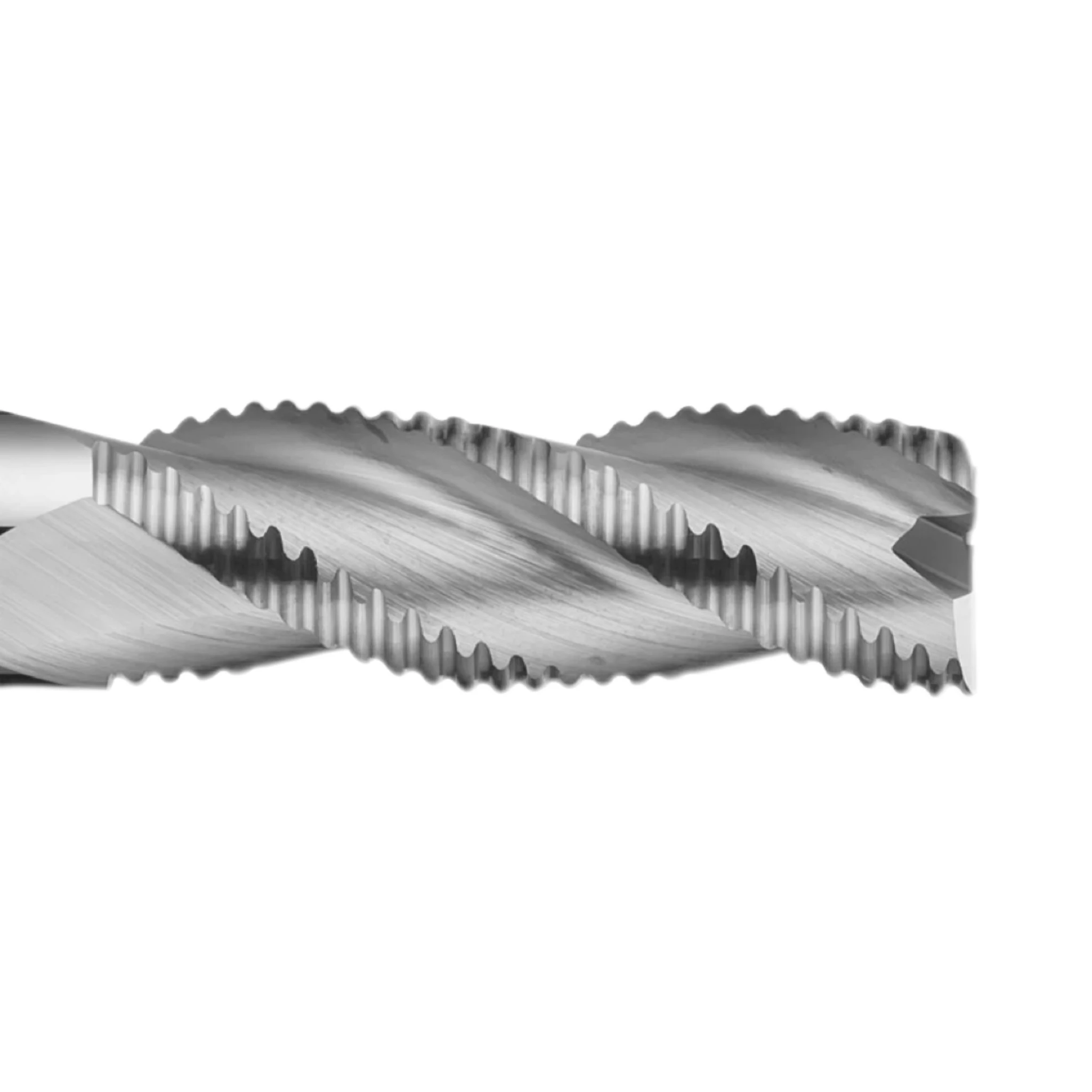 BKS High Hardness 4 Flutes Roughing Milling Cutter Spiral Corrugated Roughing Milling Cutter End Mill CNC Milling Tools