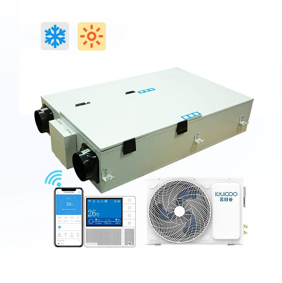 Heat Exchanger Air Ventilation Heat Recovery Ventilation System Summer Bypass Vent Filter Residential Energy Recovery Ventilator