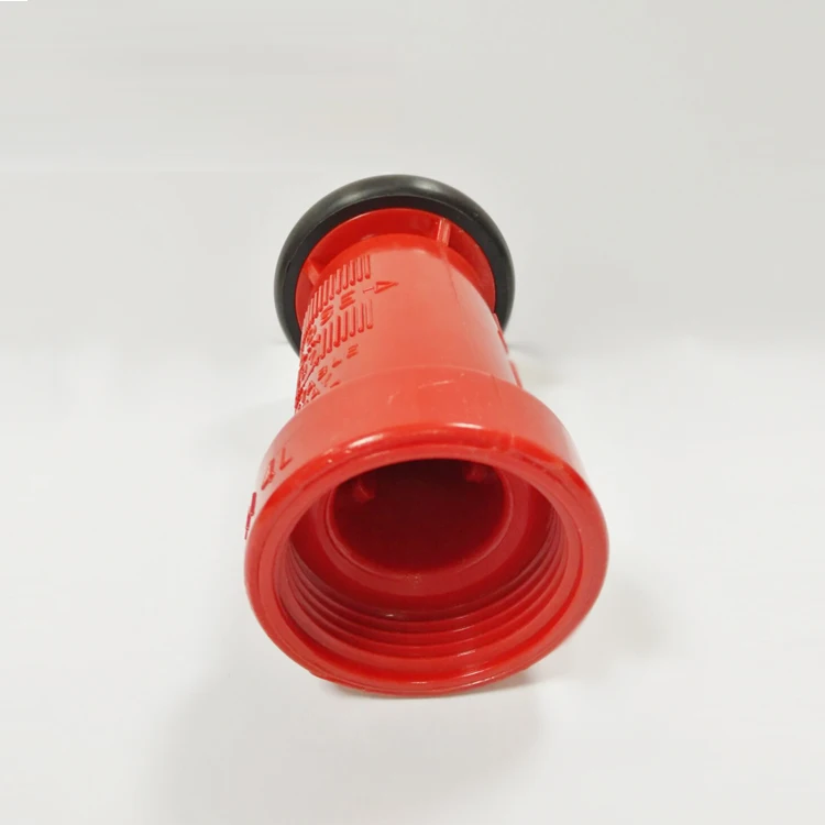 FM UL Factory price  5 years warranty  1 1/2 inch plastic  nozzle Fire water gun forest fire hose connector chrome red