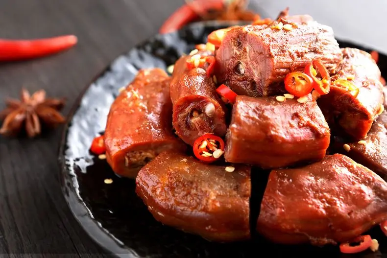 Экспортированная закуска из утиного мяса репертированная Шея жареной утки с пряным и