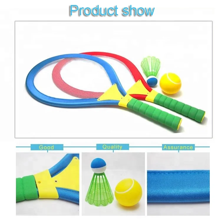New product ideas 2021 wholesale children outdoor toy with ball 2 in 1 tennis badminton racket set toy kids sport toys for child
