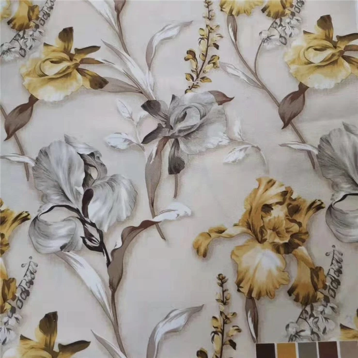 100 polyester super tricot flower printed microfiber velboa plush upholstery fabric